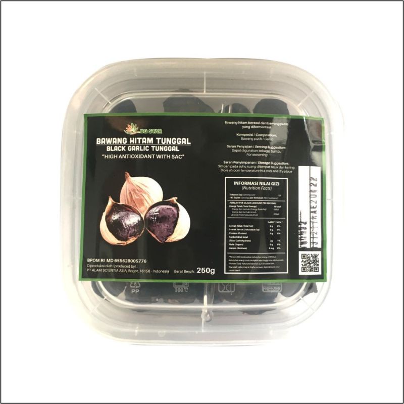 

Black Garlic Tunggal Kupas