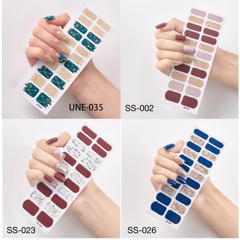 22Pcs/Stiker Kuku Murah / Nail Art Sticker / Nail Art Stiker / Nail Art &amp; Sticker Tipe SS &amp; UNE