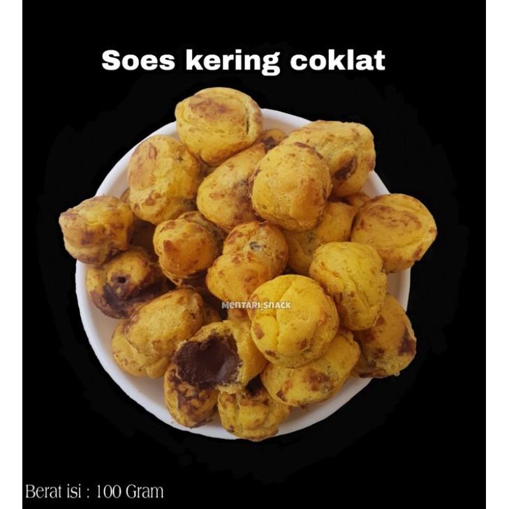 

Mini Soes Kering Coklat Lumer / Cemilan kekinian 100 Gram