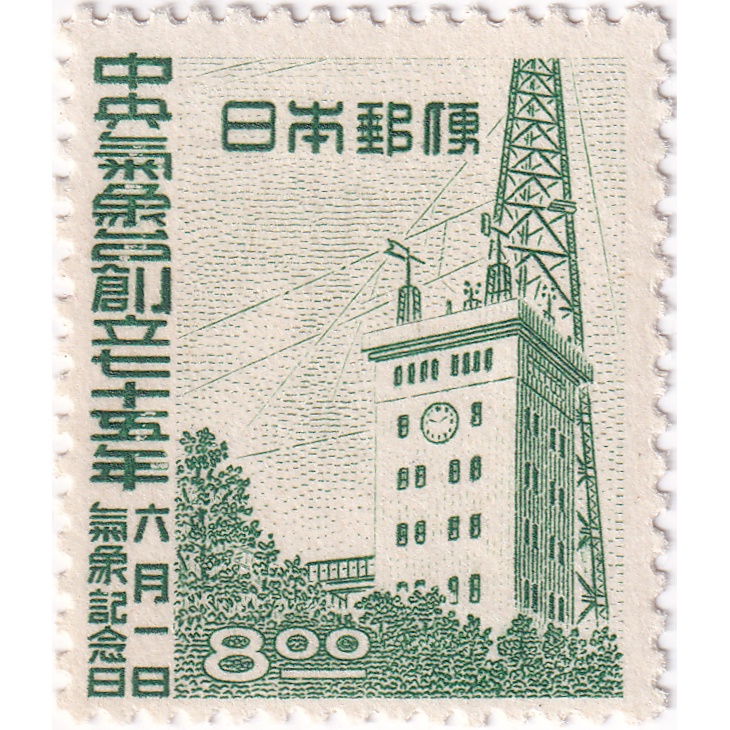 

Prangko Japan 1949 - The 75th Anniversary of the Establishmnet of the Central Meteorological Observatory