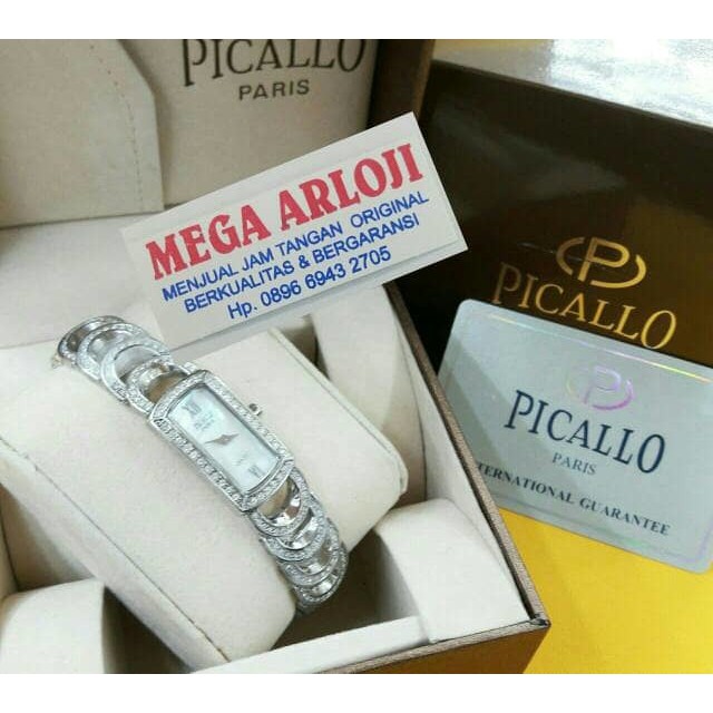 JAM TANGAN CEWEK WANITA PICALLO ORIGINAL SEGI PANJANG GARANSI 1 THN