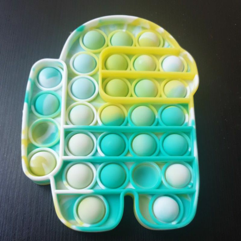 Pop it karakter rainbow tie dye fidget qtoys mainan anak free kelereng-1