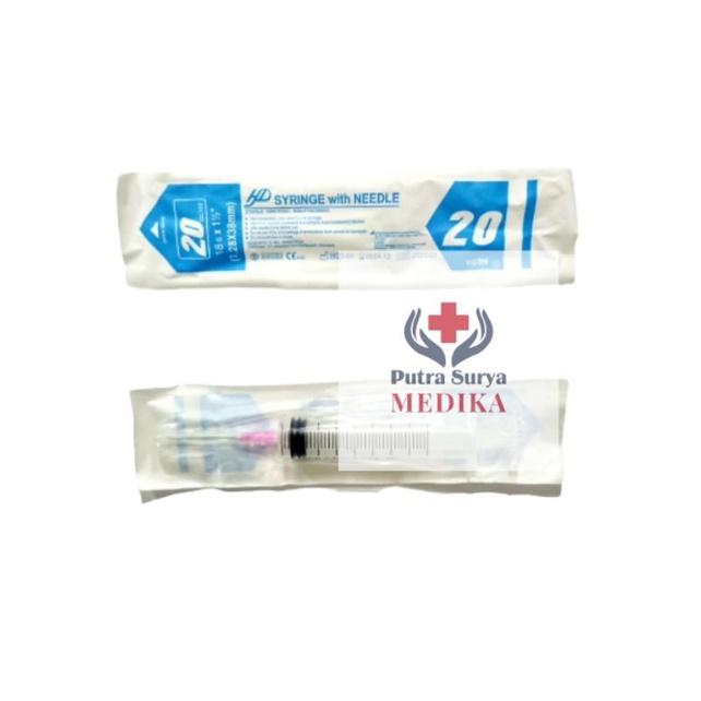 Syringe With Needle  - Alat suntik 20 ml HD