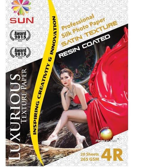 

♪ Kertas Foto - SUN Professional Silk Photo Paper 265 4R SATIN Texture ◙