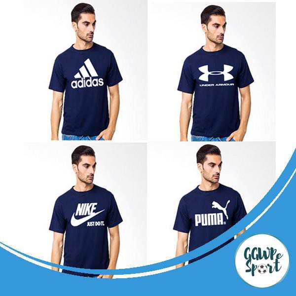 Kaos Distro T Shirt Wanita Pria Premium Combed Cotton 30s Navy Cowok Cewek Kualitas Jaminan Terbaik