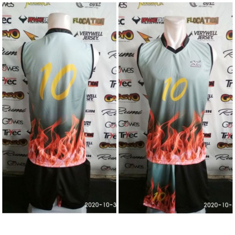 Kostum Seragam Baju Voli Mizuno Model Singlet Bahan Kaos Kengsi Volly Bahan Tebal Printing Terbaru Shopee Indonesia