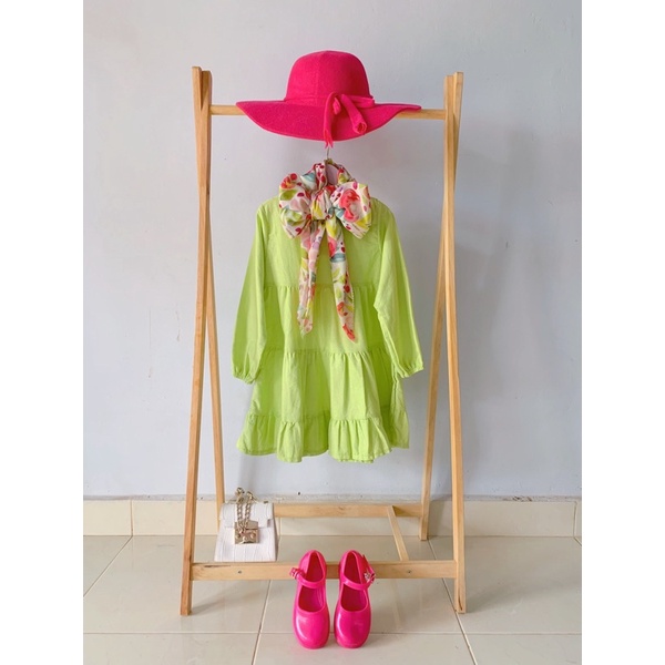 kelly midi dress/ midi dress anak /midi dress full colour