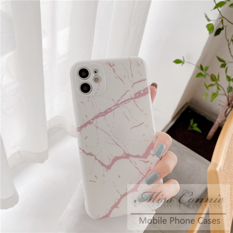 Soft Case Bahan Silikon Motif Marmer Untuk Iphone 11 12 8plus 7plus 8 7 6 6s Plus 11 12 pro Max Xr X Xs Max Se 2020 12 mini