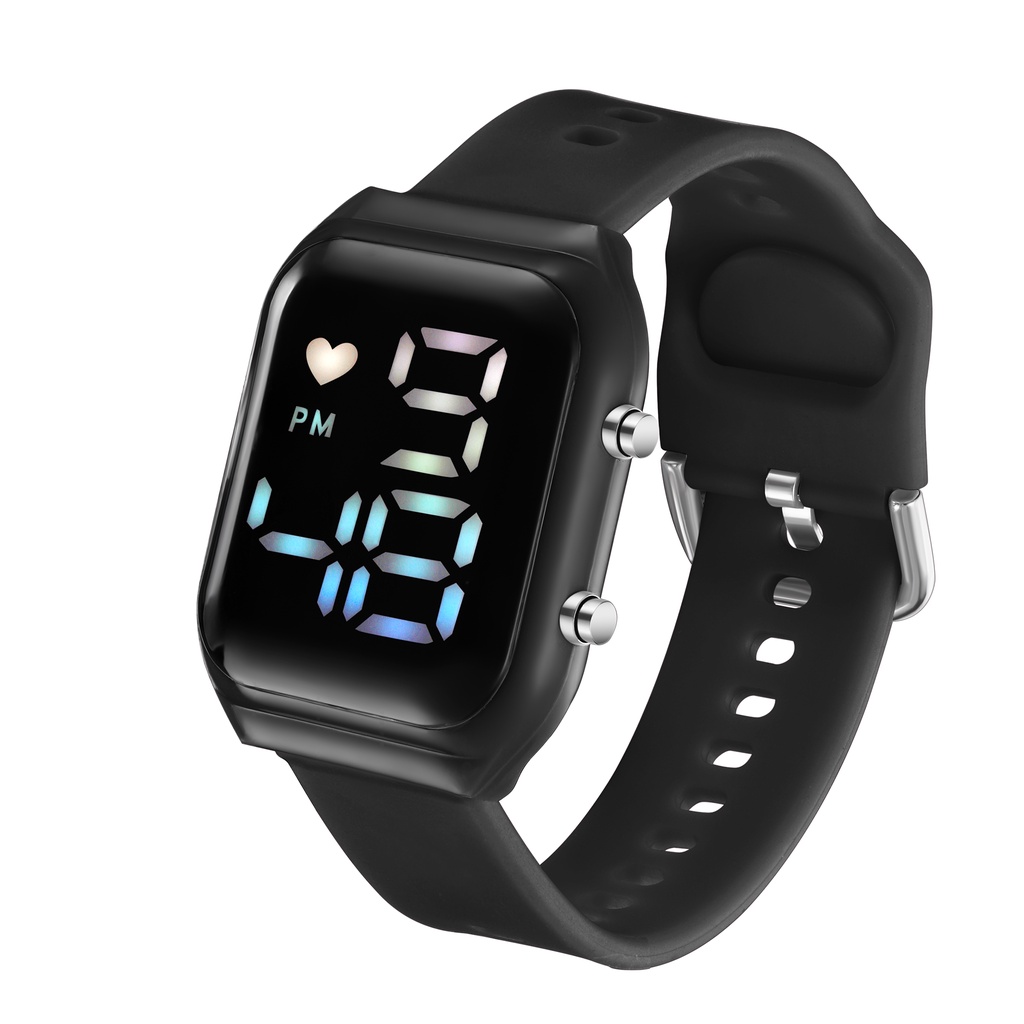 COD Jam Tangan Digital  Watch LED Tampilan Layar Besar Dengan Font Warna-warni Wanita Pria  Fashion M146