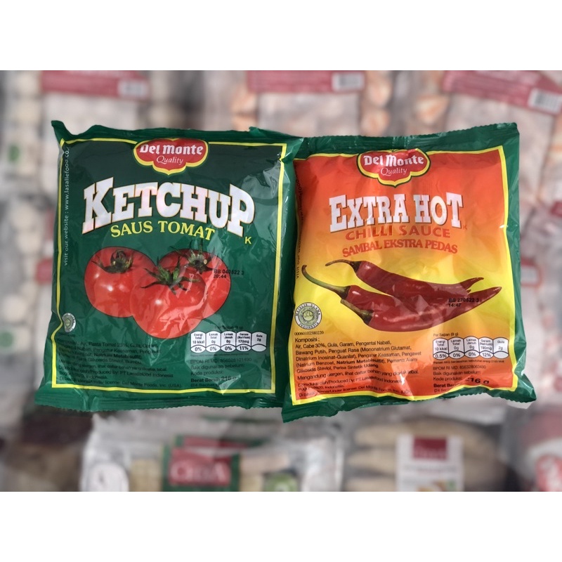 

Del Monte Saus Tomat / Saus Sambal Extra Hot Chilli Sauce Sachet Delmonte SEMARANG