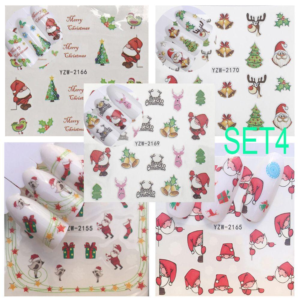 Preva Stiker Nail Art Stiker Hot Beauty Santa Claus Snowflakes Dekorasi Stiker