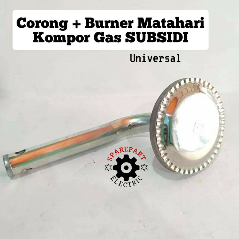 PIPA CORONG + BURNER KALENG MATAHARI KOMPOR GAS RRT SUBSIDI UNIVERSAL