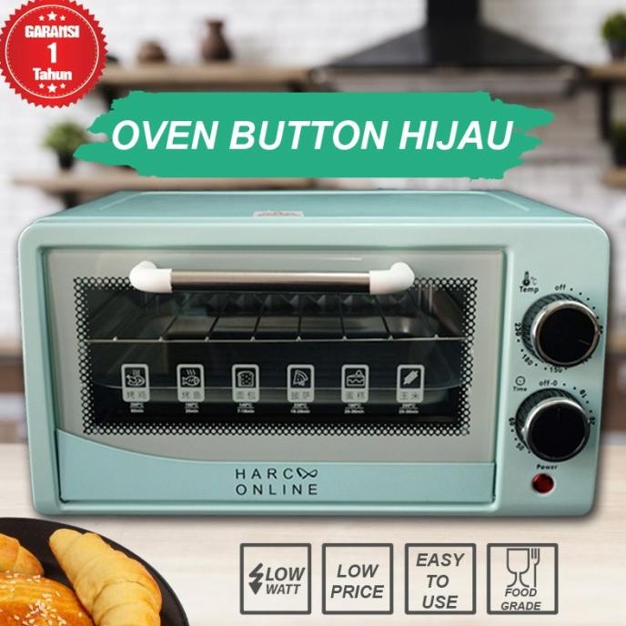 Oven Microwave Button Listrik Low Watt Multifungsi - Hijau promo murah