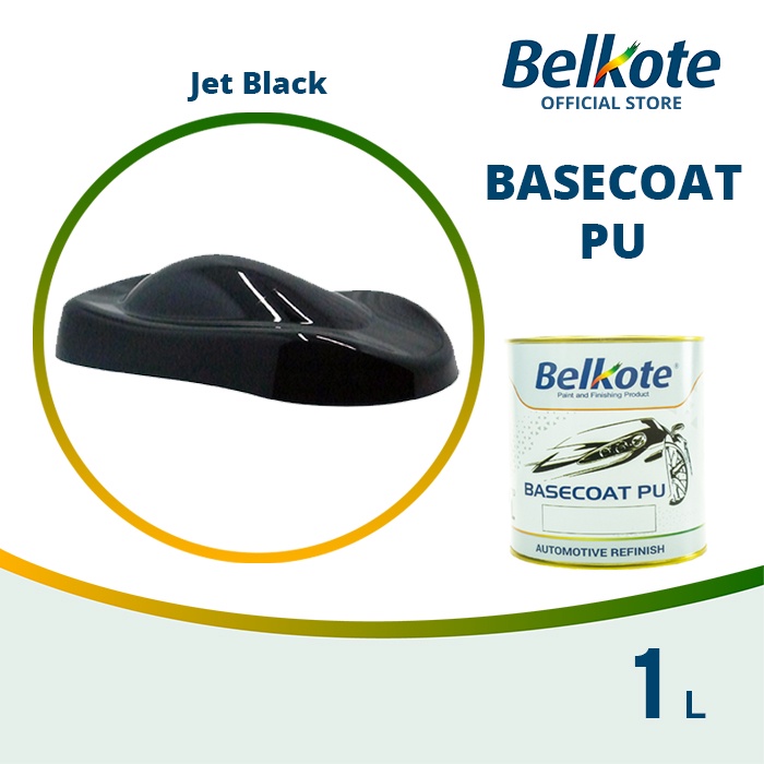 Belkote Basecoat PU - Jet Black, 1L (Cat Mobil / Cat Duco)