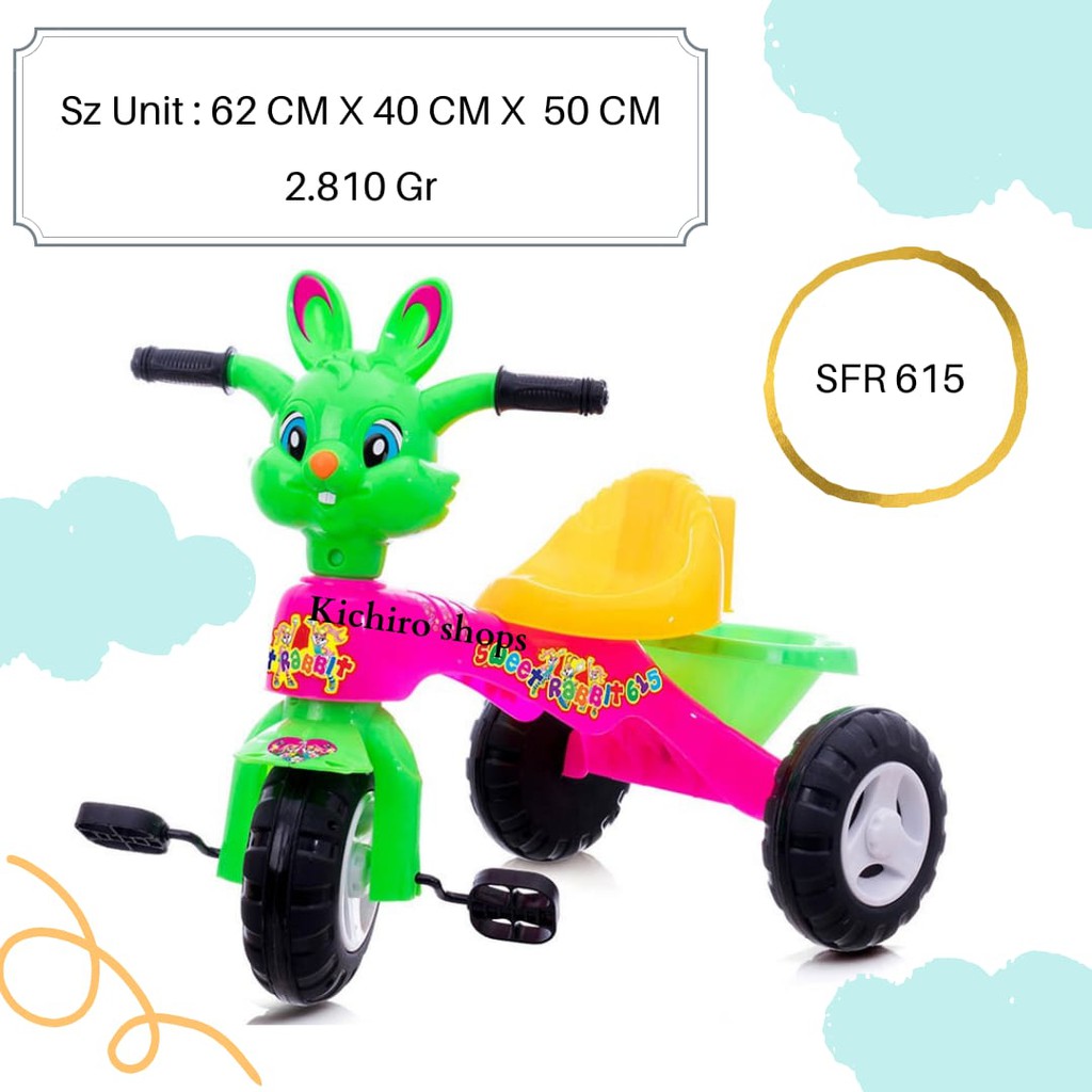 Mainan Sepeda Anak Roda 3 Tricycle SHP SFR 615 - Kichiro Shops