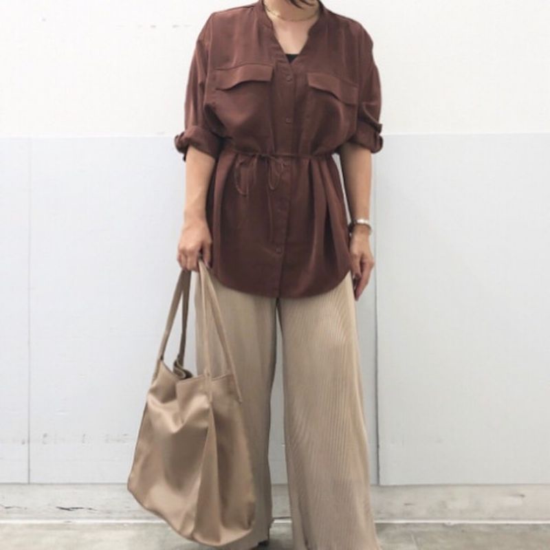 GU/UNQ BLOUSE POCKET - atasan kemeja/blouse wanita-7