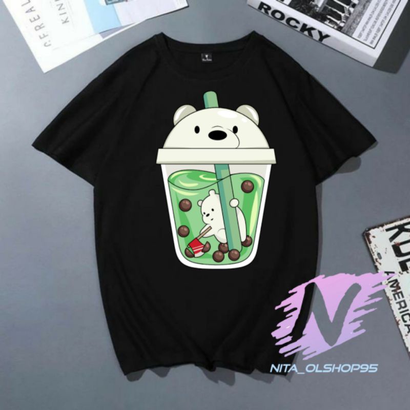 kaos anak animasi Boba we bare bears