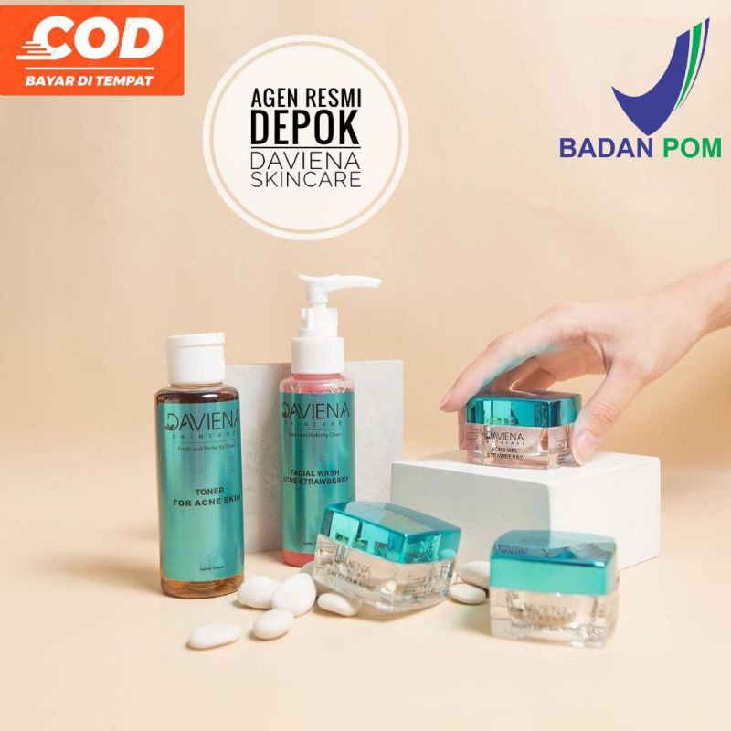 PAKET LENGKAP ACNE SERIES DAVIENA DAVINA DEVIENA SKINCARE LIVE |KRIM JERAWAT  OFFICIAL STORE  | AGEN RESMI | KRIM BPOM ORIGINAL DEPOK JAKARTA JABODETABEK