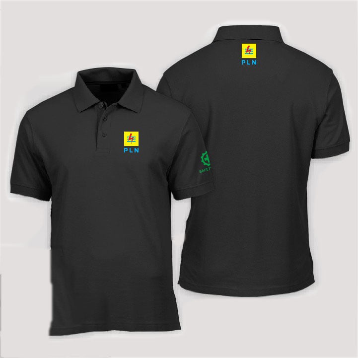 poloshirt pln safety first / baju kerah listrik pln
