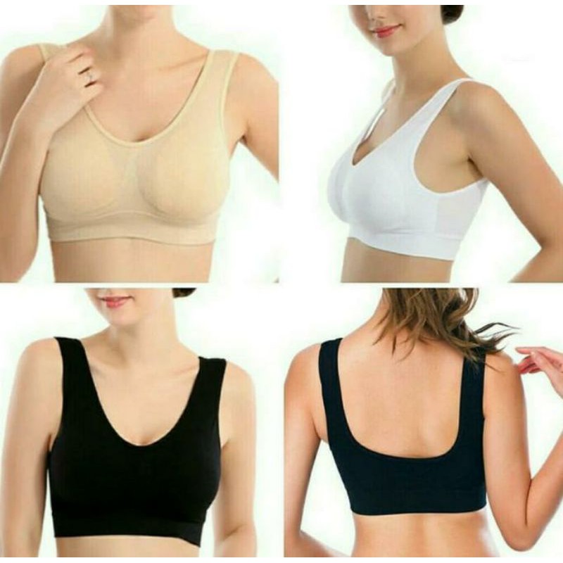 Sport Bra Wanita W079 W049 Miniset Bra Bra Sport Cewek Stretch Size 32-42 Gym Aerobic Senam