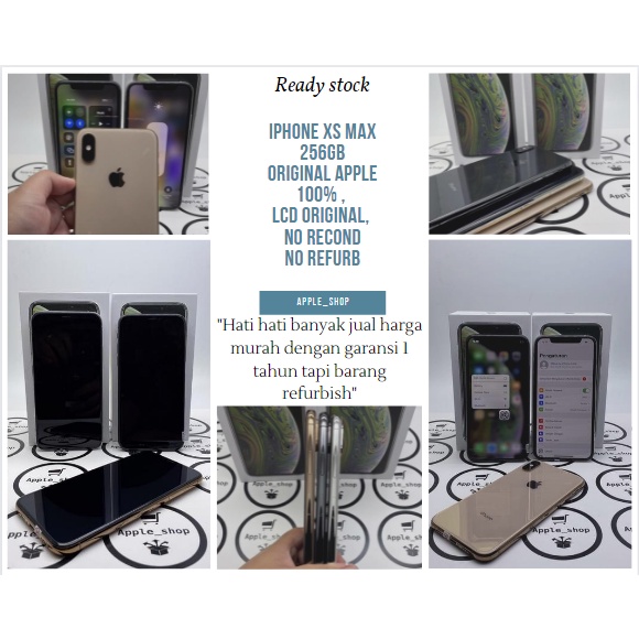 Jual Iphone Xs Max 256gb Lcd Original Mulus Original Bukan Refurbish