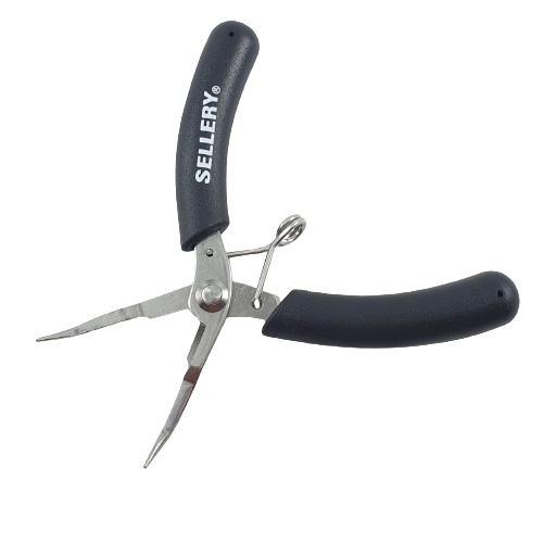 Tang Jepit Lancip Lengkung Bergerigi 4.5inch Sellery Bent Nose Plier 4.5inch 88-519