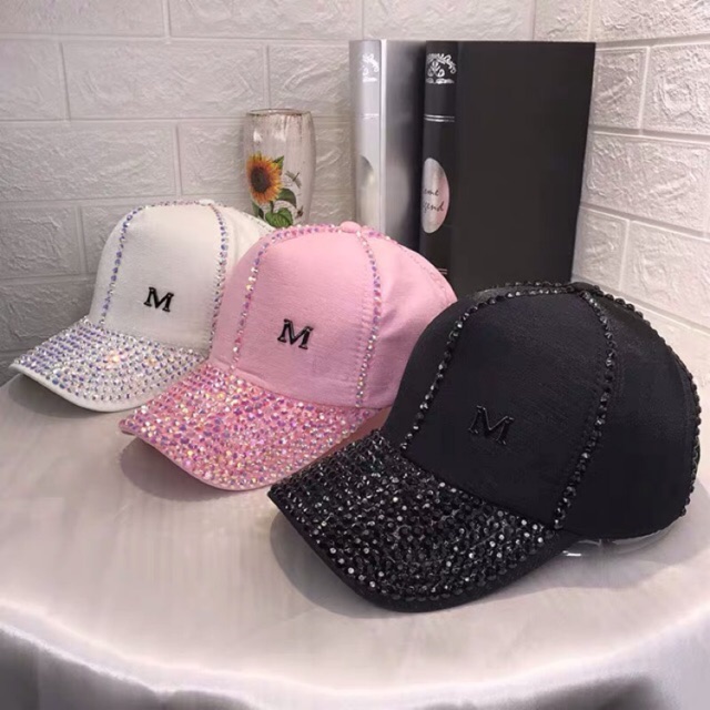 Topi  baseball cap casual diamond Korean fashion hat outdoor