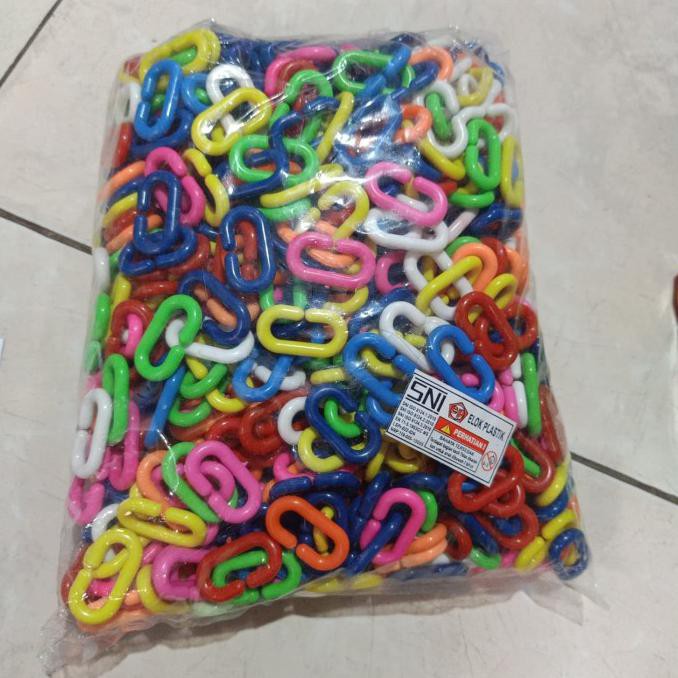 

Big Sale maninan rantai plastik besar isi 1 kg grosir warna cerah Cuci Gudang Awal Tahun