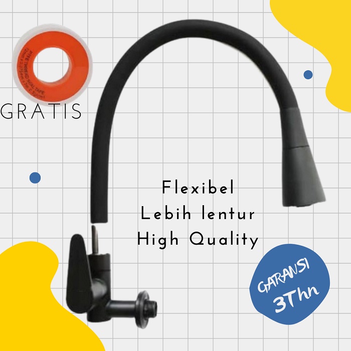 Kran Cuci Piring Flexibel Angsa warna warni Kran flexibel warna warni