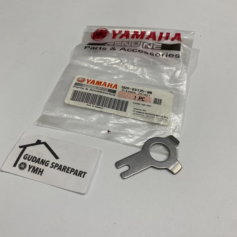 Plat Kancingan Mur Kopling Washer Lock Vega Zr Jupiter Z1 Robot 5D9-E6135-00 Asli Original Yamaha
