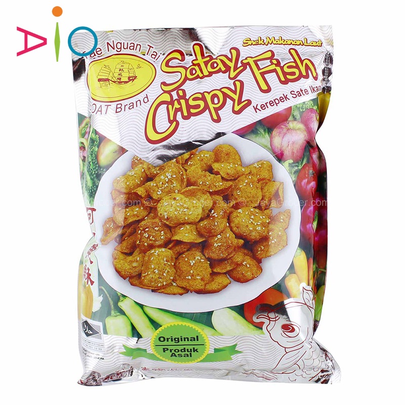 Satay Crispy Fish | Kerupuk Sate Ikan Boat Brand 300g