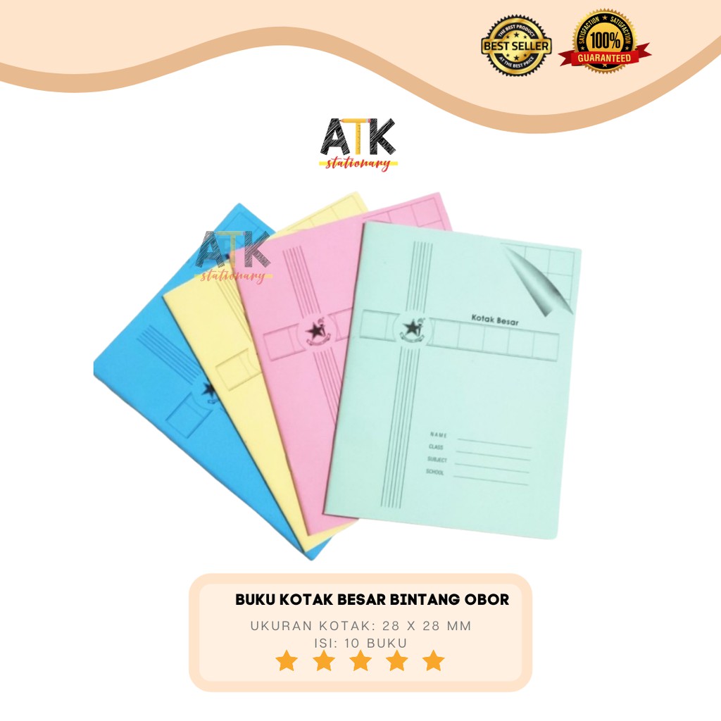 Buku Tulis Mandarin Kotak Besar Bintang Obor 38 Lembar atk Buku Tulis Mandarin Kotak Besar Bintang Obor 38 Lembar atk