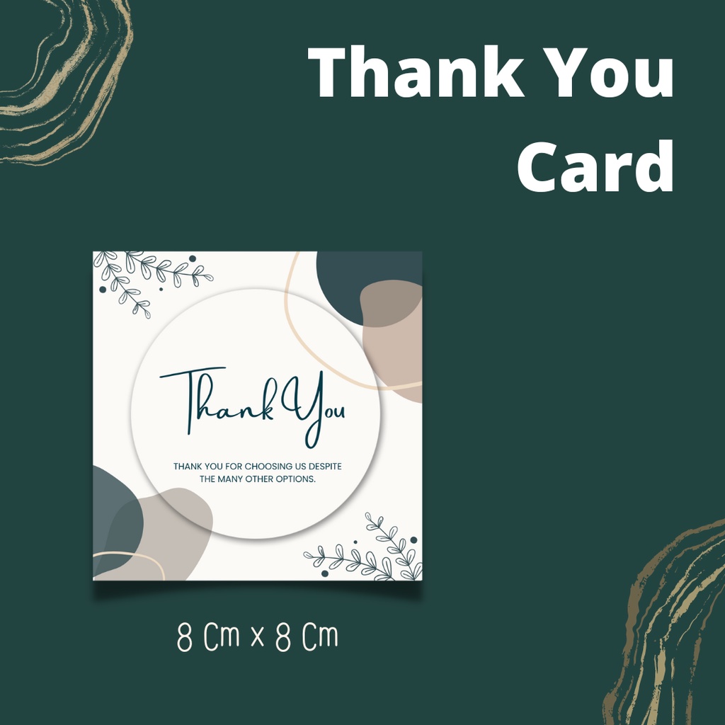 Jual 8x8cm Cetak Thank You Card Online Shop Custom Murah Shopee Indonesia