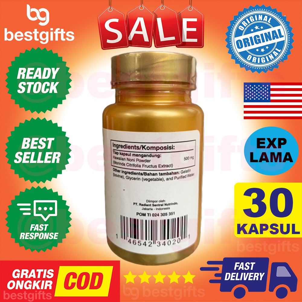 NATURE'S NATURES NATURE HEALTH NONI CAPSULES 500 MG IMUNITAS DAYA TAHAN TUBUH DARAH TINGGI 30 KAPSUL