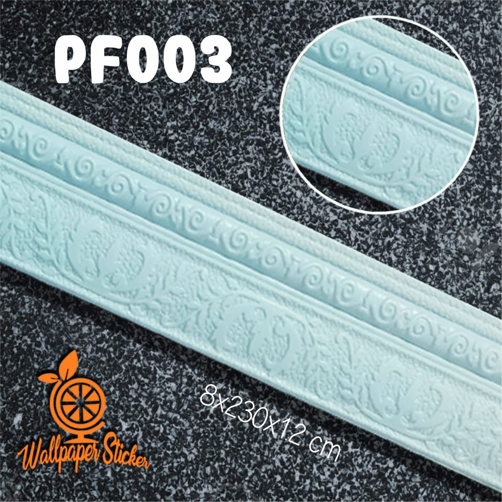 List Profil Foam List border foam List timbul 3D Moulding Dekorasi Dinding Plafon Vintage Borders 8Cm X 2,2 Meter List Wallpaper Foam-PF003