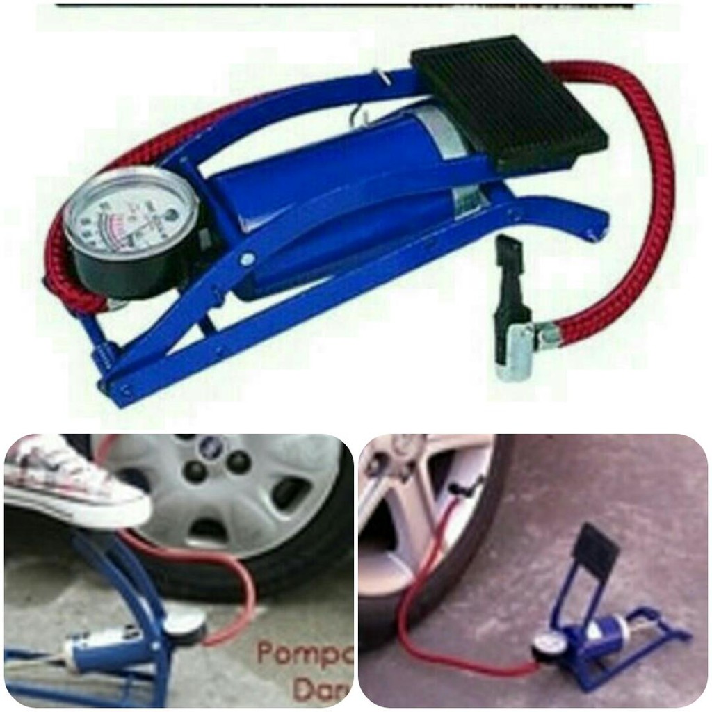 Pompa Injak Darurat / Pompa Ban Mobil / Pompa Ban Motor Injak / Pompa kolam renang