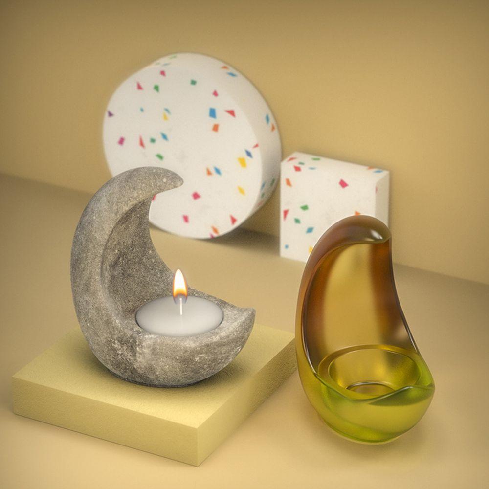 Preva Candlestick Cetakan Handmade Perlengkapan Pernikahan Cetakan Kue Cetakan Epoxy Resin Silikon Cetakan Bentuk Bulan