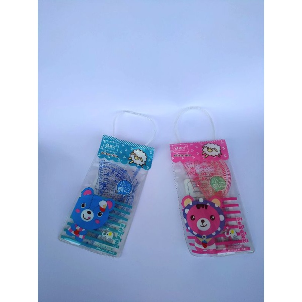 

Penggaris set mini lucu 4 pcs murah