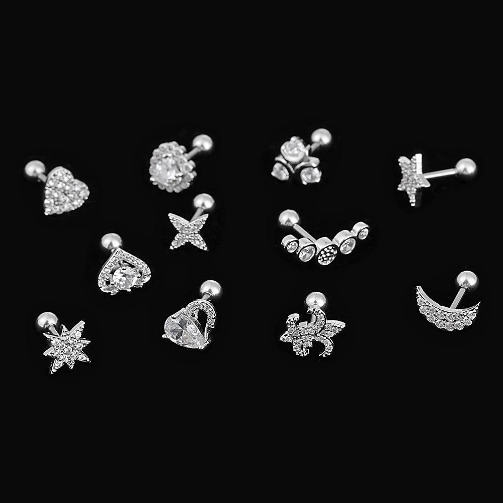 Preva Tragus Tindik Tulang Rawan Aksesoris Fashion Ear Stud Anting Tulang Telinga Helix