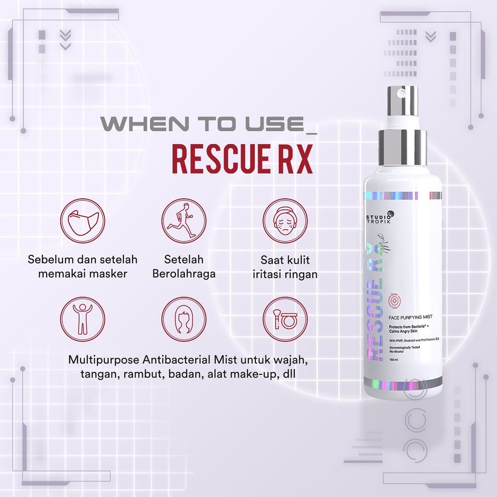 Studio Tropik Rescue RX Face Mist - Antibacterial Face Mist