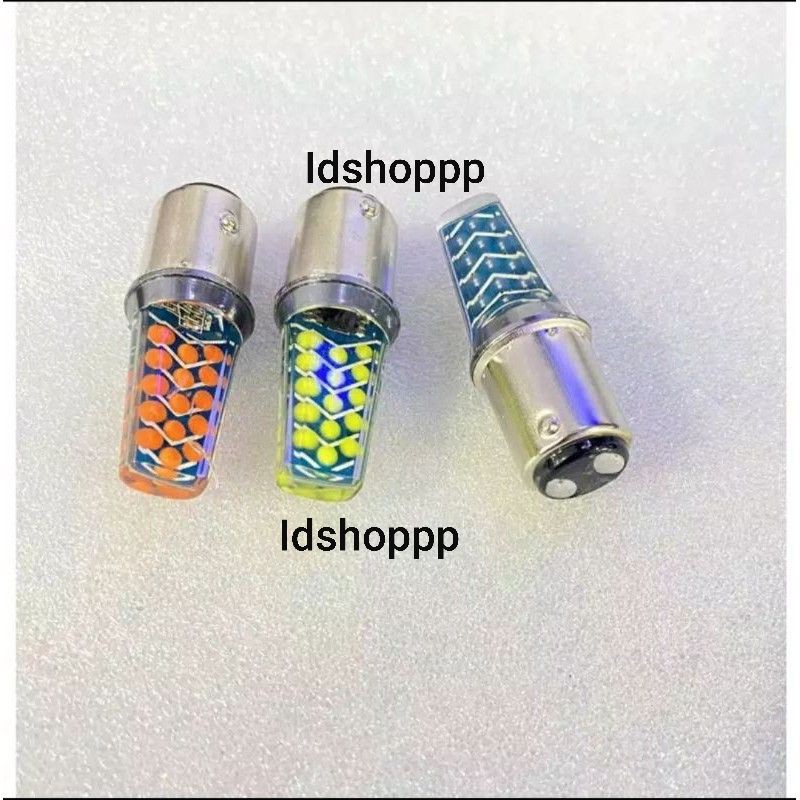 LAMPU LED REM MOTOR MOBIL DC-12V STOP JELLY COB 30LED RUNNING FLASH TERBARU