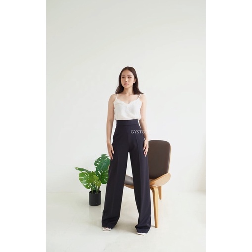 Nami Pants | Celana Kulot Scuba Highwaist