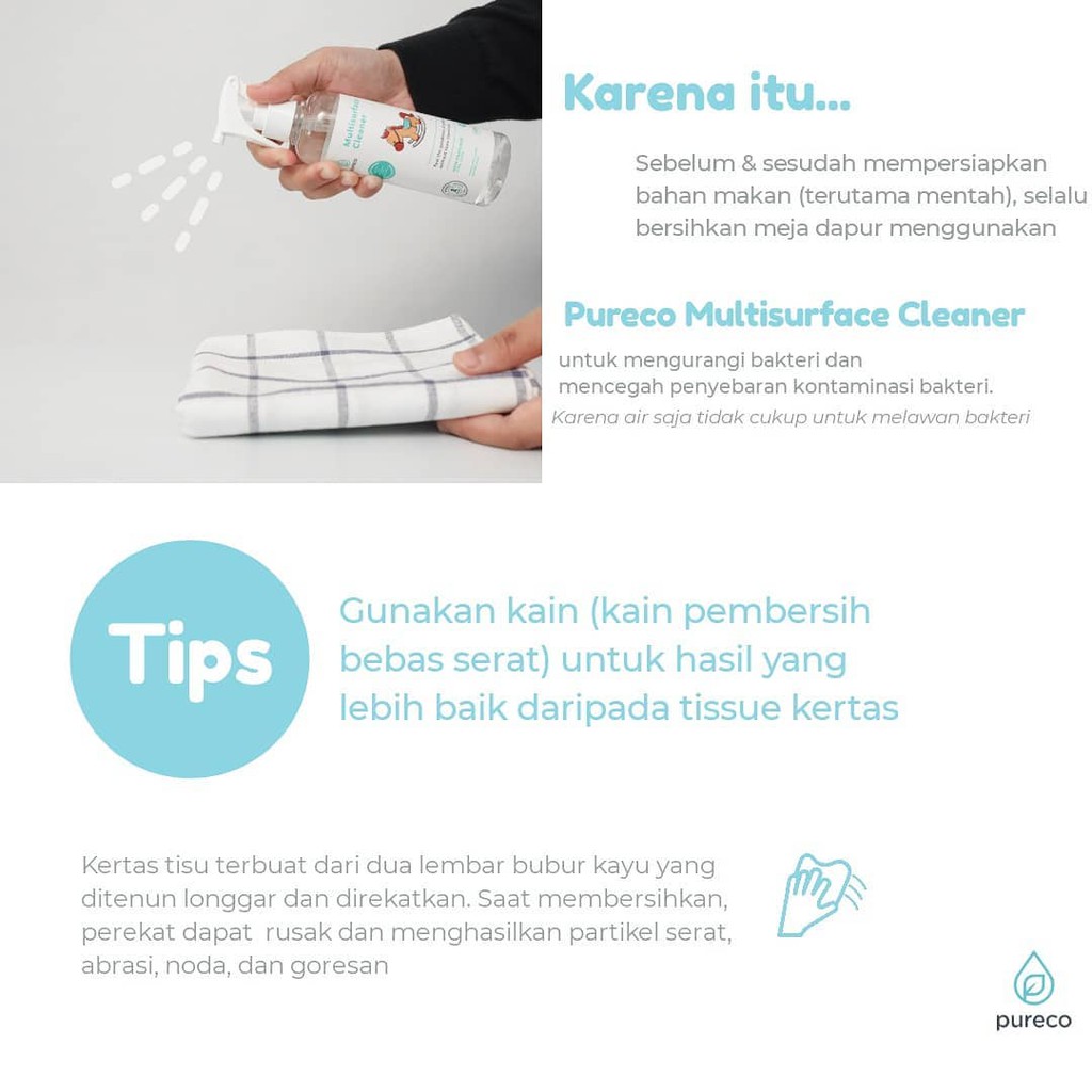 Pureco - Multisurface Cleaner Travel Size - Home Size - Refill Size - Pembersih Peralatan Rumah