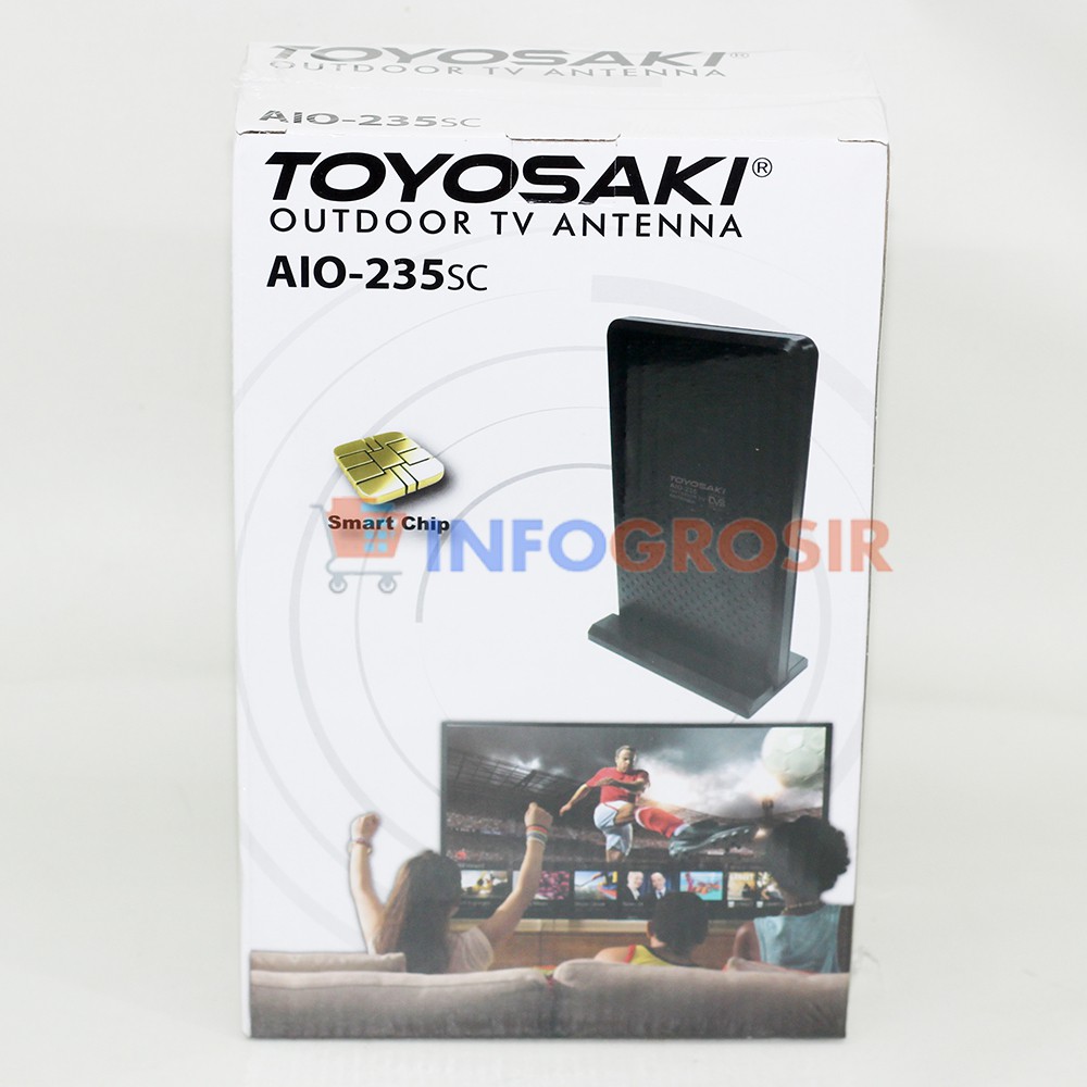 Antena TV Digital Toyosaki AIO 235 SC Original Free kabel 10m