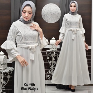  Baju  Gamis  Putih Busana  Muslim  Baju  Muslim  Wanita 986 