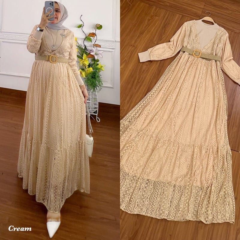 DRESS MUSLIM, baju wanita, dress, gamis, Baju gamis, fashion wanita, Malika Dress