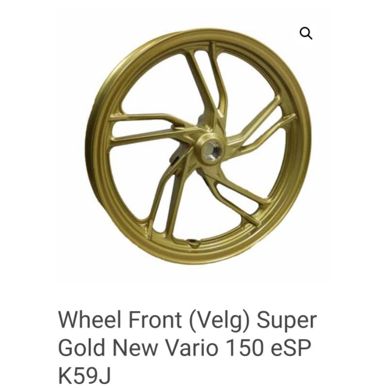 44601-K59-A72SGM Velg depan gold vario 150 tahun 2018 - 2020 asli honda