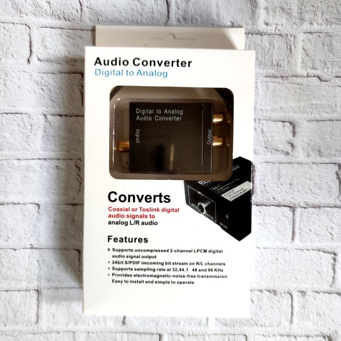 CONVERTER AUDIO DIGITAL TO ANALOG (OPTICAL / COAXIAL TO RCA)