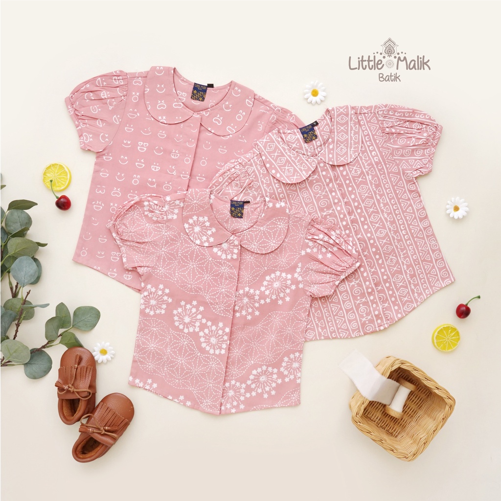 Kemeja Batik Anak Perempuan Lengan Pendek By Little Malik Batik, Garutan