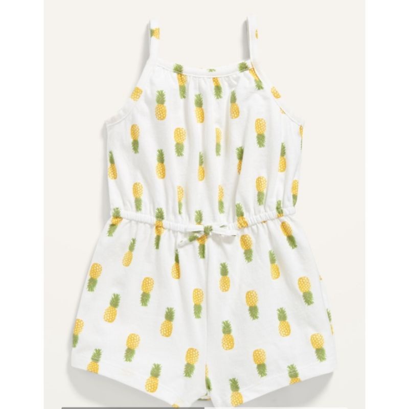 (Nb-12m) ROMPER OLD NAVY ANAK BAYI PEREMPUAN ORIGINAL BRANDED-putih nanas